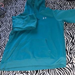 Hooded under armor pull over